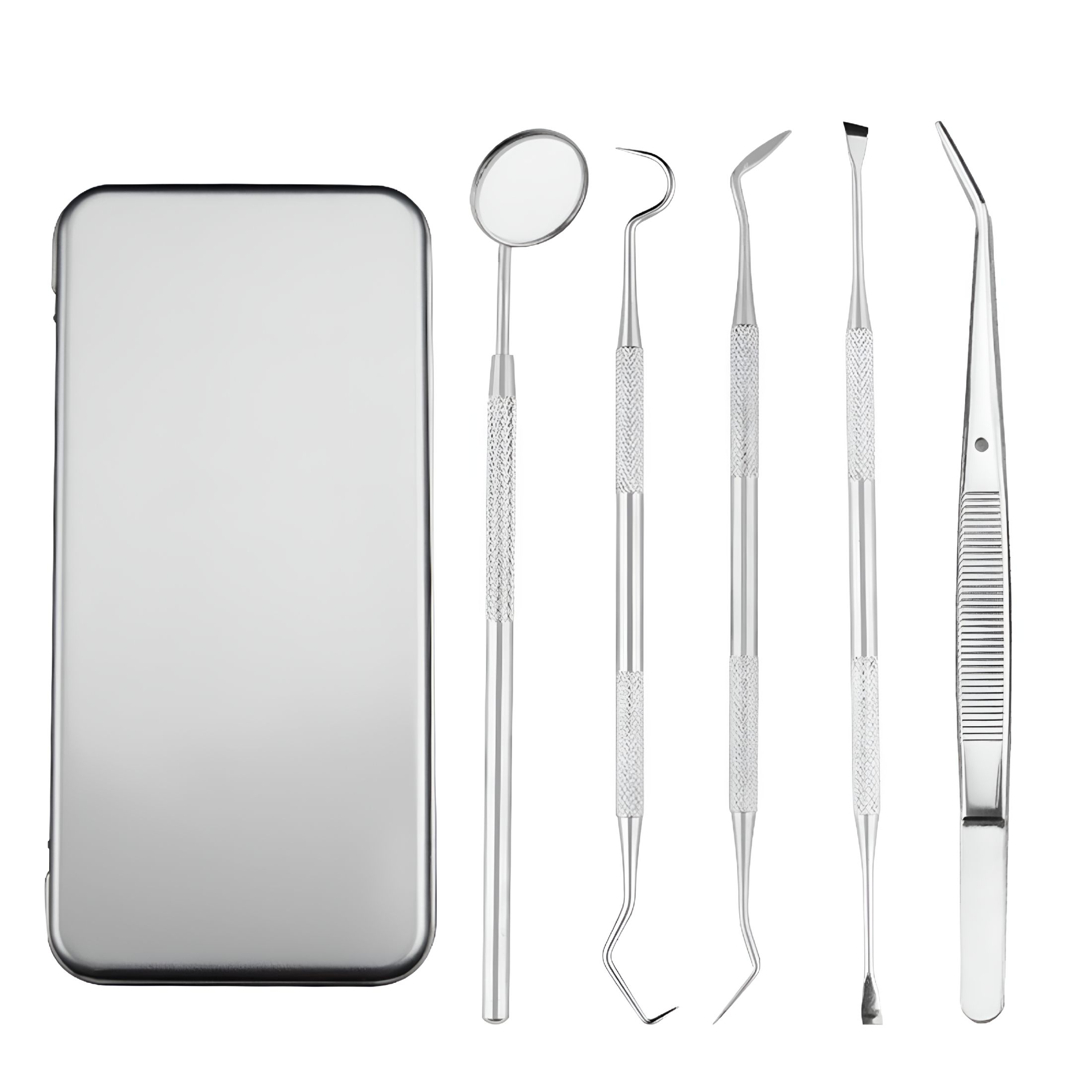 PRECISE CANADA 3-Piece Stainless Steel Dental Tool Set - Dentist Teeth Cleaning Hygiene Kit (PR-0062)