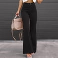 thumbnail image 5 of Pantalones Acampanados Con Parte Inferior De Campana Para Mujer, Pantalones Acampanados De Talle Alto Para Mujer Otoño Invierno Slim Fit Para Fiesta Para El Trabajo Para Ir De, 5 of 5