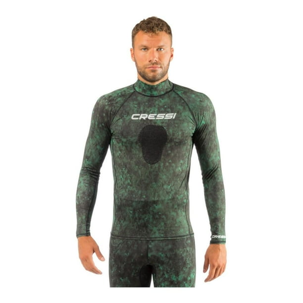 Playera para Caballero Cressi Rashguard Hunter Manga Larga Talla L Verde
