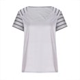 thumbnail image 4 of Camiseta informal holgada y versátil con cuello en V y estampado fresco para mujer OAVQHLG3B Store  lin121212, 4 of 5