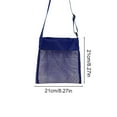 thumbnail image 3 of Grey Small Mesh Beach Toy Bag For Kid - Compact Sand Collection Net With Zipper - Durable Shell Collecting Pouch For Outdoor Play - Portable 8.26 X 8.26 In Beach Essentials Toy Storage Org, 3 of 3