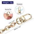 thumbnail image 2 of Uxcell 8"x0.28" Purse Chain Strap, 2Pack Purse Handle Shoulder Bags Replacement Strap, Gold, 2 of 5