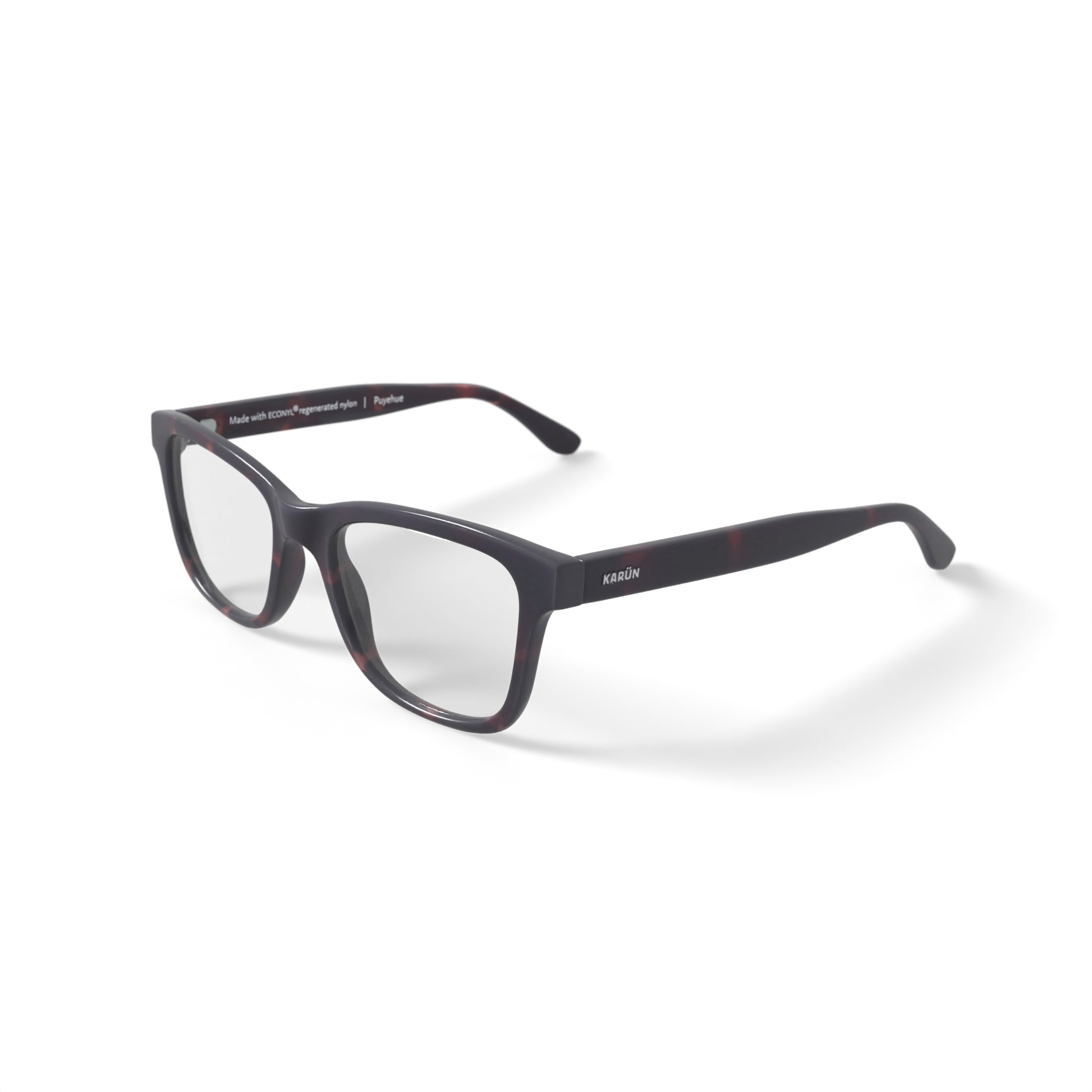 Karun Men's Puyehue Square Prescription Eyeglasses with Case, Brown Tortoise