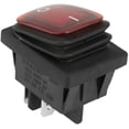 thumbnail image 3 of 4 unids/set impermeable negro 4 pines 2 posiciones ON-OFF lámpara verde roja interruptor basculante 220V indicador a prueba de polvo luz verde lámpara roja interruptor basculante Snap Adepaton YQ-2174, 3 of 8