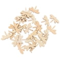 thumbnail image 4 of Ortofally 60 Pcs Wooden DIY Crafts Cutouts Dragonfly Shaped Wooden Chips Hanging Ornaments, 4 of 10