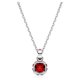 thumbnail image 4 of Collar con piedra natal de enero de Swarovski con piedra roja y cristales, 4 of 6