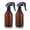 Brown, variant on Amber Glass Spray Bottle Set with Transparent Trigger for Care and Home Gardening Solutions 2PCS
