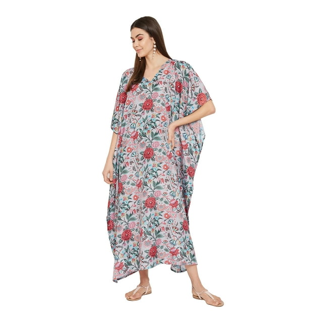 Oussum Caftan pour Femmes Robe Été Ample Décontractée Grande Taille Robe de Soirée Imprimée Caftan Long pour Dames Robes Élégantes en Ligne