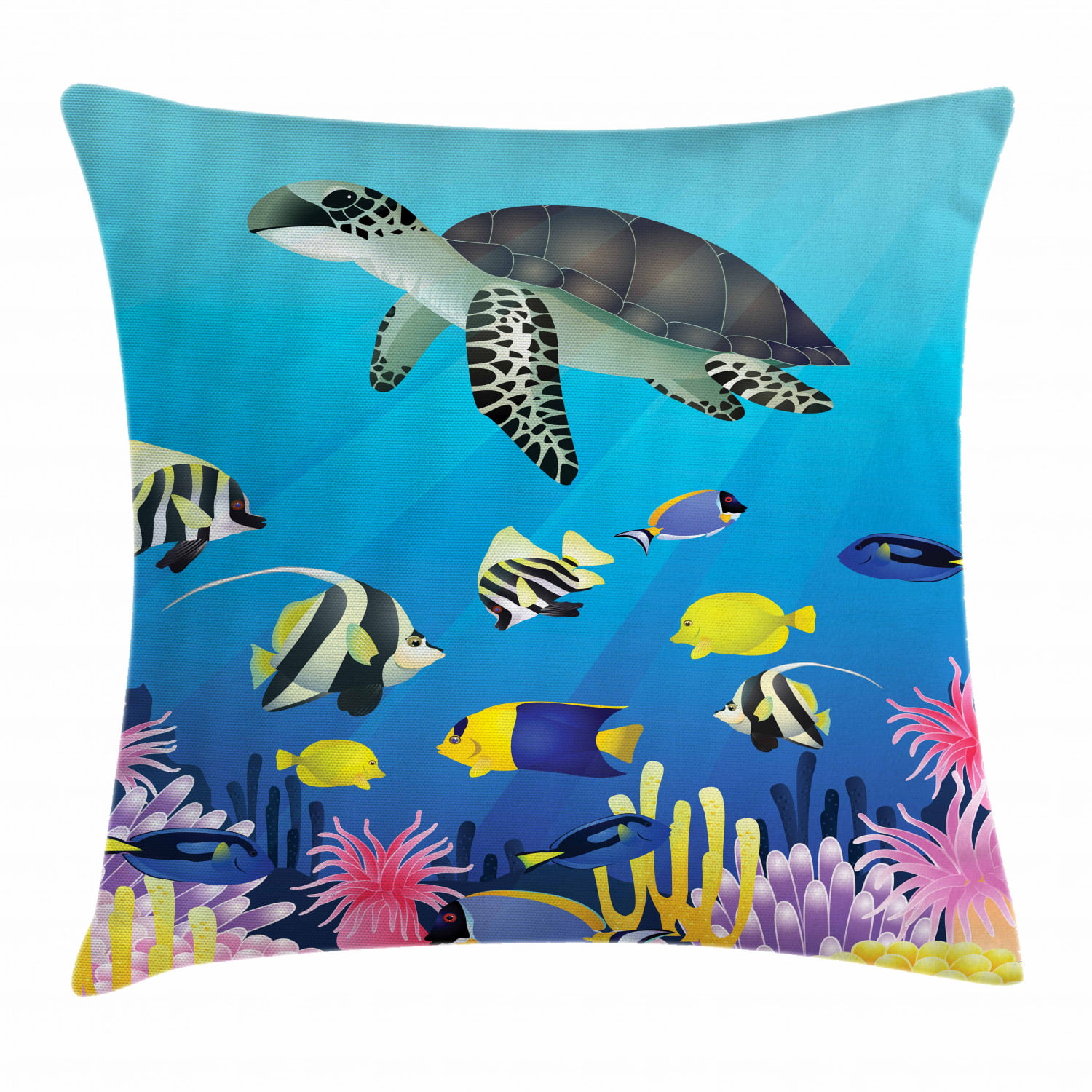 Multicolor 18x18 Cute Clownfish Family Apparel Clownfish Dad Throw Pillow