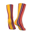 thumbnail image 5 of Uemuo Vertical Stripes Pattern Women's Crew Socks, Soft Durable Breathable Moisture-Wicking with Odor Control Cotton socks, 5 of 9