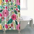 thumbnail image 4 of Waterproof Beautiful Colorful Floral Shower Curtain 72x72 Inch Boho Style Polyester Unique Shower Curtain for Bathroom Hotel Home Decor with 12 Plastic Hooks, 4 of 5