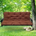 thumbnail image 3 of TOPCHANCES Bench Cushion Swing Chair Cushion Replacement Seat Pad 2-3 Seater Water Repellent Bench Cushion with Ties for Outdoor Garden Patio Furniture, Brown, 120cmx100cm, 3 of 11