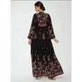 thumbnail image 4 of Printed Long Sleeve Viscose Maxi Dress, 4 of 7