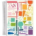 thumbnail image 2 of 8.5" x 11" Platinum Coiled Teacher Lesson Planner (July 2023 - June 2024) - School Supplies Classic Cover, Wildflowers Theme - 80 Lb. Thick Mohawk Paper, Includes Sticker Sheets & More by ZXNYH, 2 of 8