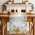 thumbnail image 2 of Table Runner 70 Inches Long for Kitchen Dining, Eucalyptus Leaves Dresser Scarf Farmhouse, Dining Table Decorations for Wedding/Parties, Daisy Flower Spring Watercolor Country Floral Bee 13 x 70 In, 2 of 8
