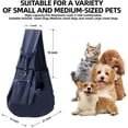 thumbnail image 5 of Dog Carrier Sling - Reversible Puppy Carrier Purse with Storage Pocket, Hand-Free Dog Sling Carrier for Carry Small Dogs and Cats, Travel Safety Harness, Dog and Cat Harness (Dark Blue), 5 of 14