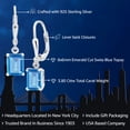 thumbnail image 2 of Gem Stone King 925 Sterling Silver Swiss Blue Topaz Dangle Earrings for Women (3.80 Cttw, Gemstone November Birthstone, Octagon 8X6MM), 2 of 6