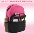thumbnail image 4 of 24 Pack Multipocket Backpacks with Front Velcro Closure Pockets and Side Mesh Pockets in Bright Colors Pack, 4 of 7