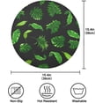 thumbnail image 3 of GZHJMY Tropical Palm Leaves Round Placemats, Durable Non-Slip Table Mat Heat and Stain Resistant Placemat for Kitchen Table Outdoor BBQ Activities, 4PCS, 3 of 6