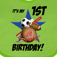 thumbnail image 4 of Inktastic 1st Birthday All Stars Boys Baby Bib, 4 of 4