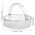 thumbnail image 3 of HBFAGFB Passoire de Friteuse en Acier Inoxydable avec Poignée Pliable, Panier Rond en Treillis Métallique, 3 of 6
