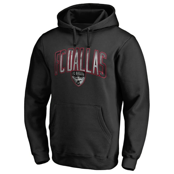 Men's Black FC Dallas Arch Smoke Pullover Hoodie