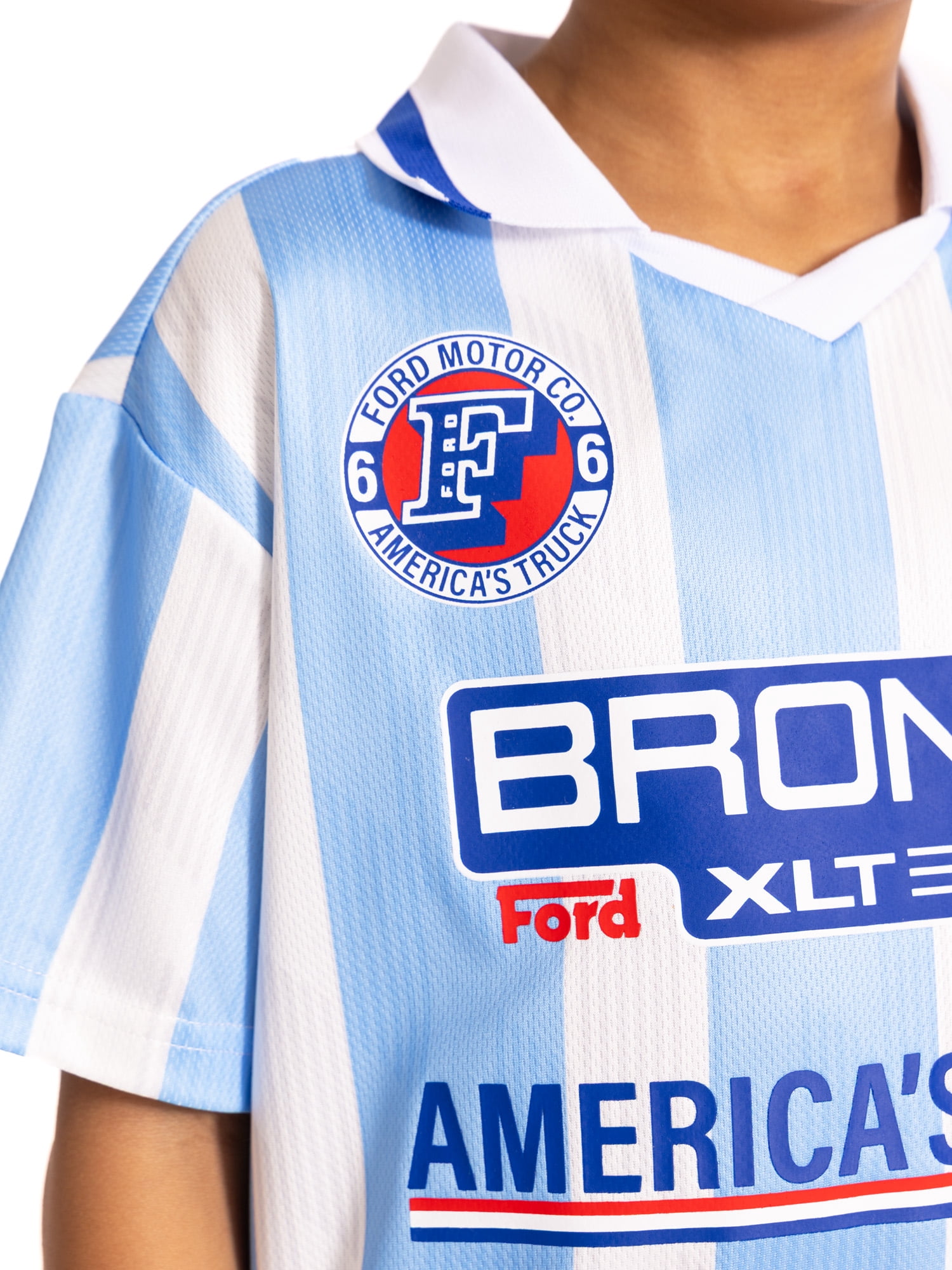 Bronco Boy's Short Sleeve Graphic Collared Jersey, Sizes 4-18