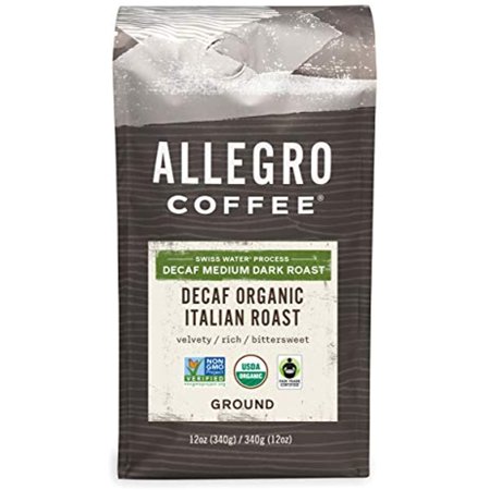 Allegro Coffee Decaf Organic Italian Roast Ground Coffee, 12 Oz