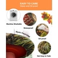 thumbnail image 3 of Round Fitted Tablecloths Fall Squirrel Mushroom Plant Waterproof Table Cover for Kitchen Dining Party Decor Nature Forest Landscape,36"-44", 3 of 6