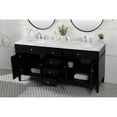 thumbnail image 7 of Elegant Decor Park Avenue 72" Metal MDF Marble Double Bathroom Vanity in Black, 7 of 7