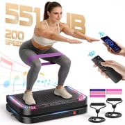 RELOIVE Vibration Plate Exercise Machine,200 Levels Full Body Workout Vibrating Plate for Body Toning & Weight Management, 551Lbs Capacity Shake Platform with Resistance Bands Bluetooth for Women Men