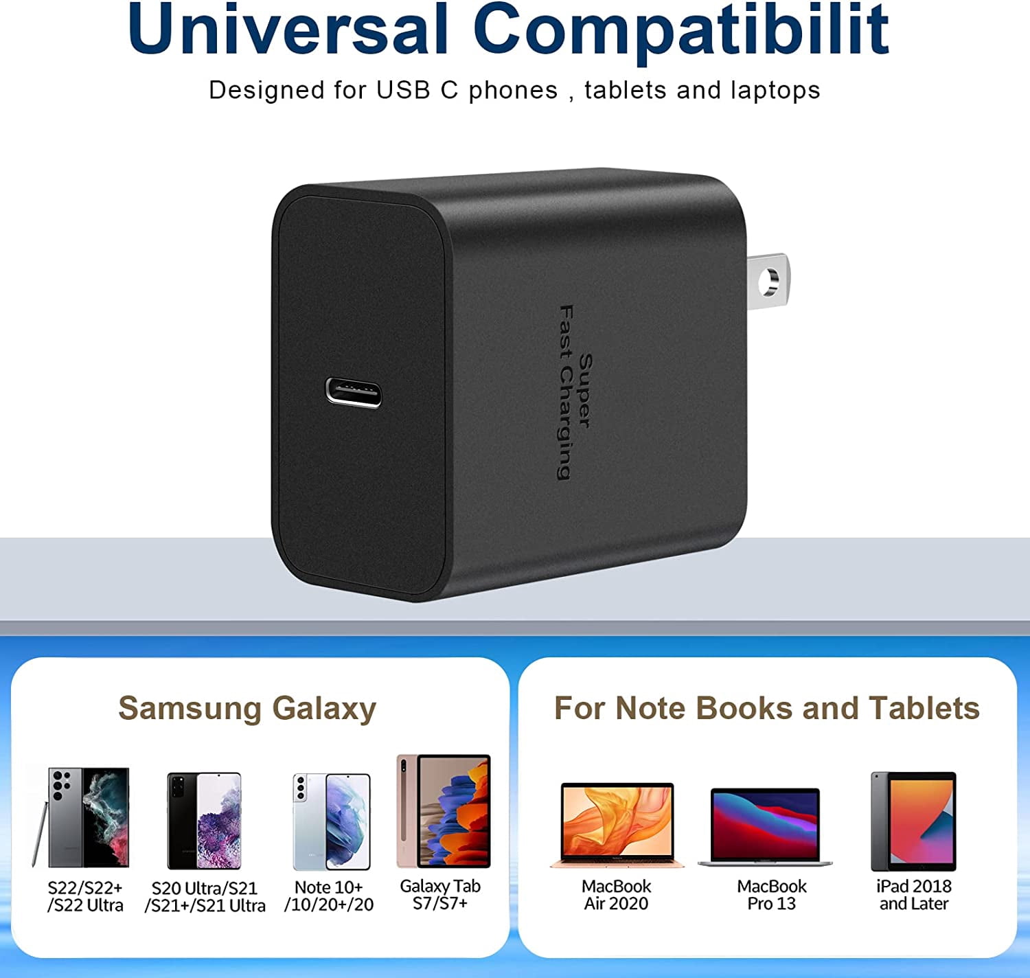 45W Samsung USB C Super Fast Charger 6FT Long Type C Charger Cable Cord Fast Charging Android Phone Charger Block for Samsung Galaxy S24 Ultra/S24/S24+/S23 Ultra/S23/S23+/S22/S22 Ultra/S22+/S21