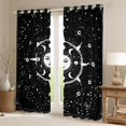 thumbnail image 2 of Feelyou Hippie Sun Moon Black Out Curtains, Mystic Western Constellation Curtains Pack of 2 (42x63 Each), Dreamy Stars Print Bedroom Curtains, Blackout Curtains Room Decor, 2 of 6
