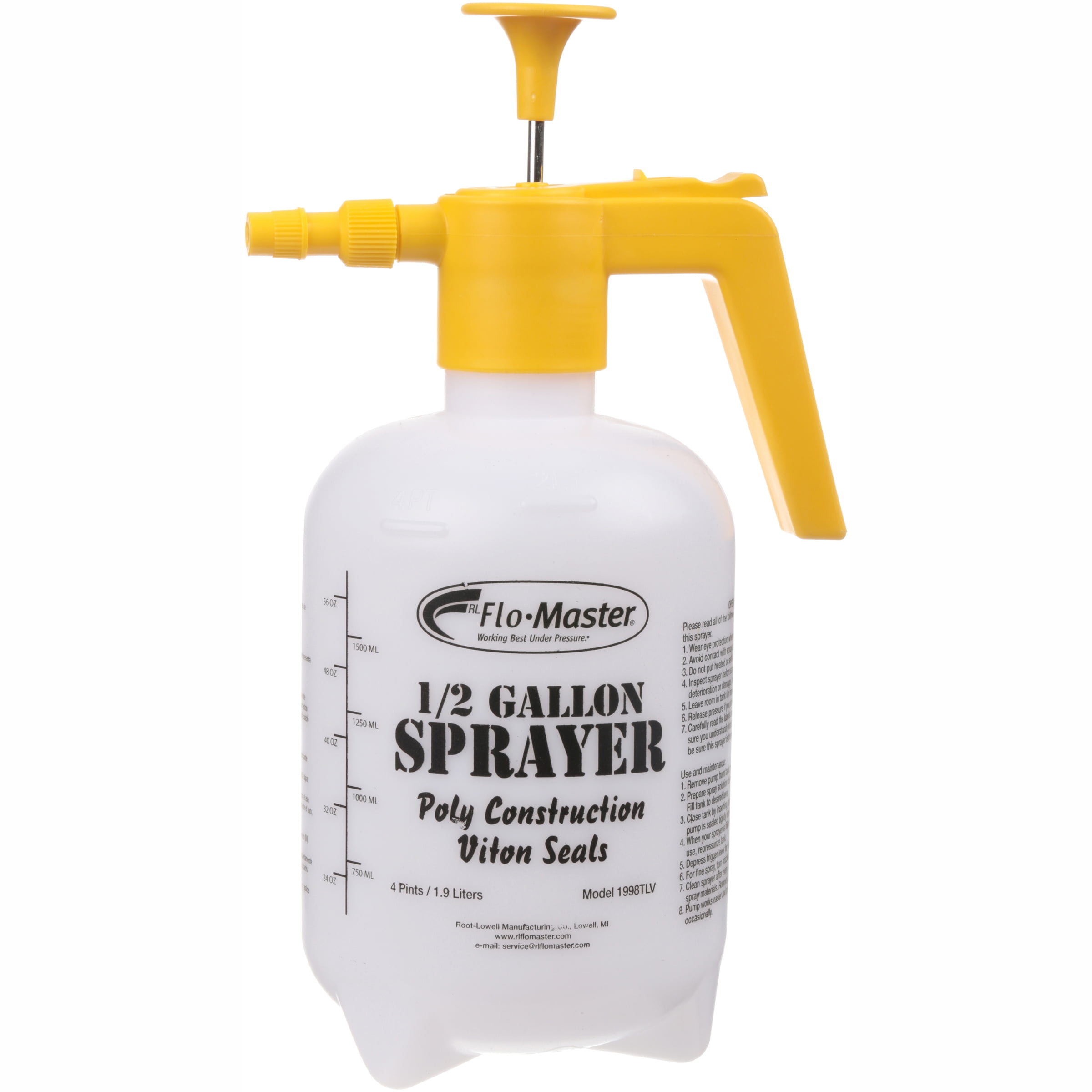 RL Flo-Master 1 2 Gallon Poly Construction Sprayer with Viton Seals by Root-Lowell Manufacturing Co.