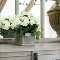 thumbnail image 2 of Morttic 2 Pcs Artificial Geraniums for Outdoor Silk Geranium Flowers Red Artificial Geranium Bush Faux Flowers Geraniums Branch for Garden Patio Grave Cemetary Vase Table Centerpiece Indoor Decor, 2 of 6