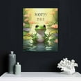 thumbnail image 4 of Nawypu Frog Wall Art Country Frog Floral Pictures Wall Decor Frog Lotus Flower Canvas Painting Modern Artwork Home Decorations for Bathroom Living Room Bedroom Office Framed, 4 of 4