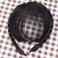thumbnail image 3 of Front Hair Franges Extensions de Cheveux Perruques Synthétiques Bandeau pour les Femmes Filles (Noir), 3 of 5