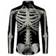 thumbnail image 1 of Camisa con botones de esqueleto con estampado 3D divertido para hombre ropa de carnaval Halloween cosplay camisetas de manga larga camisetas unisex de calle, 1 of 6
