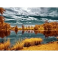 thumbnail image 2 of Gee, Tonee 14x12 White Modern Wood Framed Museum Art Print Titled - Majolan s Park Reflections II-Bordeaux - Infrared and UV Photography, 2 of 4