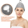 thumbnail image 2 of DINHEAROM Sauna Protective Cap and Pad Set Felt 1 Set 32x0.3937in for Women, 2 of 8