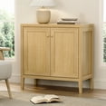 thumbnail image 4 of EYYTHUNG Sideboard Buffet Cabinet Set of 3 with Adjustable Shelves, Farmhouse Credenza Versatile Storage Cabinet for Kitchen Coffee Bar, Living & Dining Room Accent Furniture, Natural Oak, 4 of 7