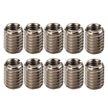 

2024 10pcs Stainless Steel Thread Inserts Reducing Nut Female Thread M4x0.7 Male Thread M6x1.0 with 8mm Length