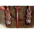 thumbnail image 3 of Horse Show Tack Bridle Western Leather Rodeo Headstall Breast Collar Brown 8563, 3 of 3