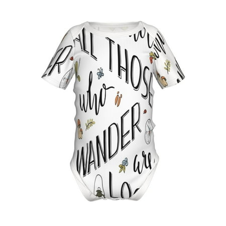 

Yiaed Not All Those Who Wander Are Lost 3 Print Infant Climbing Short Sleeve Onesie One-Piece Baby Bodysuit Clothes 0-12 Months -18 Months