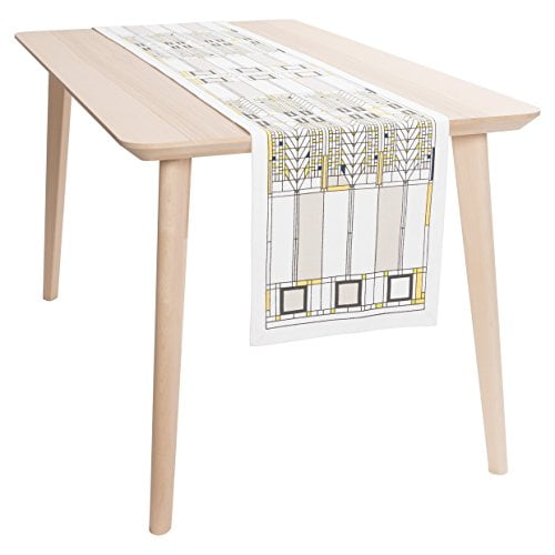 KAF Home Frank Lloyd Wright Printed Table Runner 14 x 72-inch 100-Percent Cotton (Tree of Life)