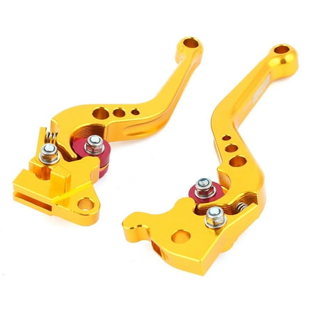 Hand Control Lever Kit - Unique Bargains 2 Pcs Handlebar Hand Controls Brake Clutch Lever Handle Gold Tone for Yamaha
