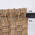 thumbnail image 3 of Vintage Rattan Sheer Curtains Valances for Windows Minimalist Abstract Wicker Texture Brown Chiffon Kitchen Valances for Cafe, Voile Window Treatments Curtains for Living Room Bedroom, 54"x18", 3 of 9