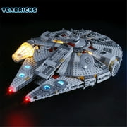 YEABRICKS LED Lighting Kit Compatible with LEGO Star Wars Millennium Falcon 75257 Building Toy Set(Not Include the Model)