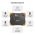thumbnail image 3 of PECRON E1500LFP 1536Wh/2200W Portable Power Station With 2*200W Solar Panels, AC Outport Solar Generators LiFePO4 Battery UPS for Indoor Home Backup Emergency Outdoor Camping RV Trip, 3 of 11