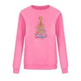 thumbnail image 6 of Uootdi Christmas Long Sleeve Gift Sweatshirts for Women Crewneck Christmas Gnome Wine Glass Cute Santa Hat Xmas Tree Graphic T-S hirts, 6 of 6